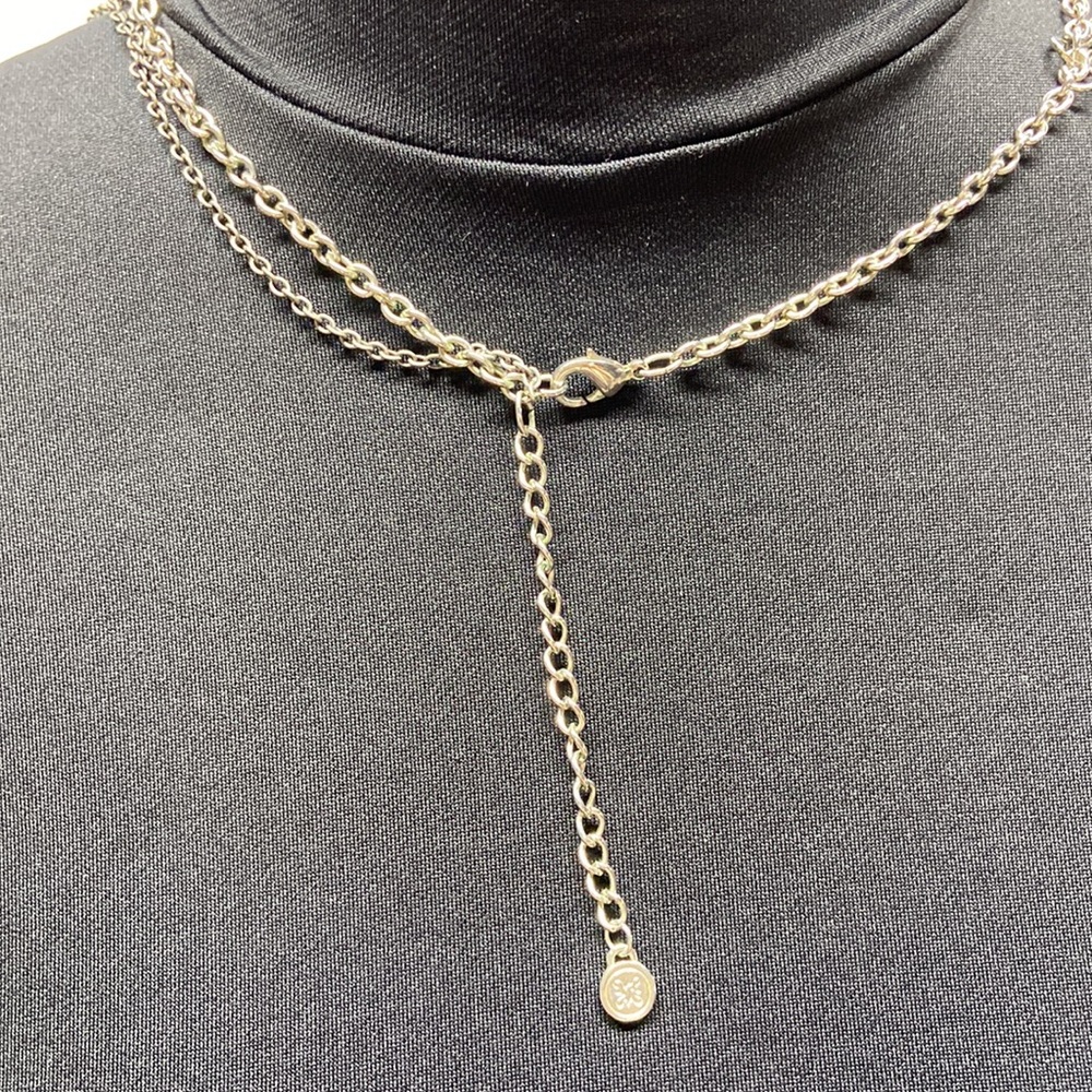 NWOT Multi-Chain & Rhinestone Victorian-Gothic Necklace - Picture 10 of 11